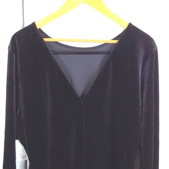 Cara Santana X Nine West Black Velvet Whimsigoth Neutral Dress Winter Sexy Sz.XL - Picture 6 of 12